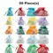 Mini Colorful Organza Drawstring Treat Bags 2 1/4" x 3 1/2" Bulk 50 Pc